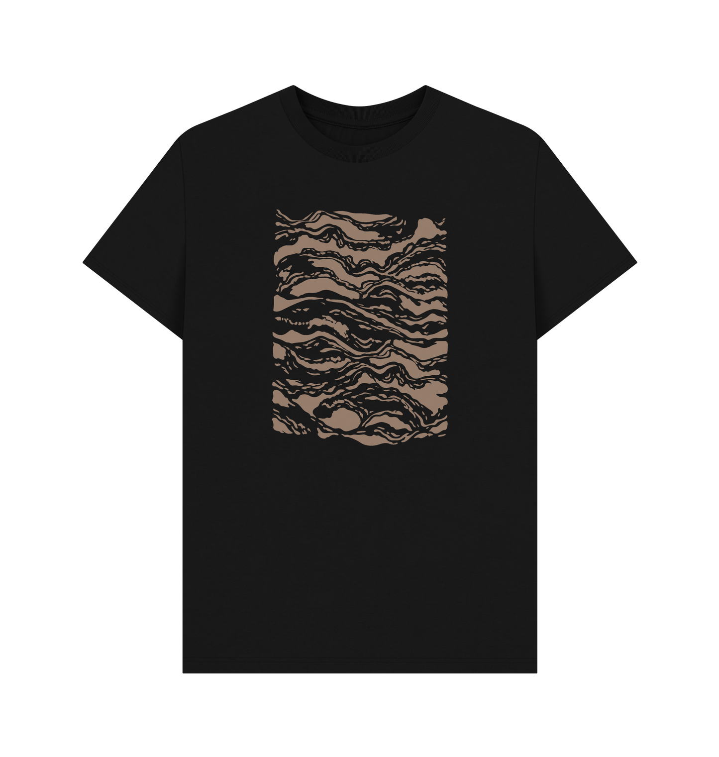 Black Printed T-shirt Front