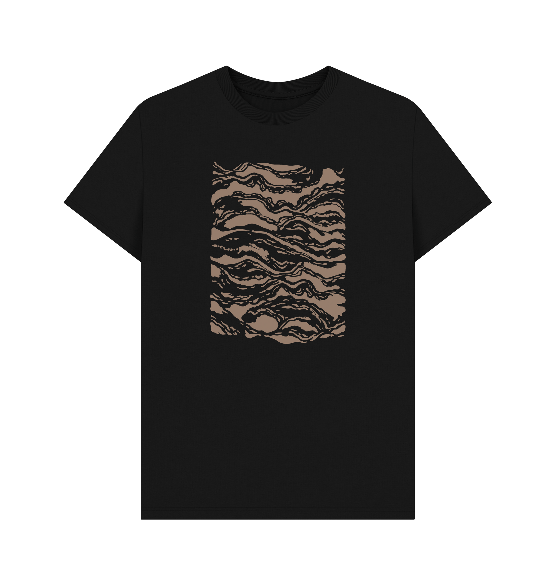 Black Printed T-shirt Front