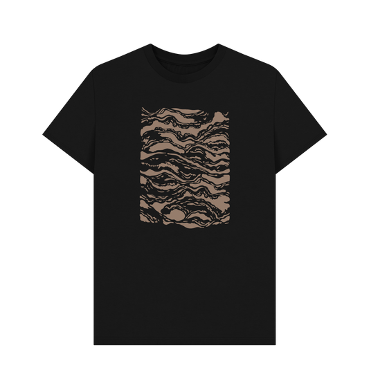 Black Printed T-shirt Front