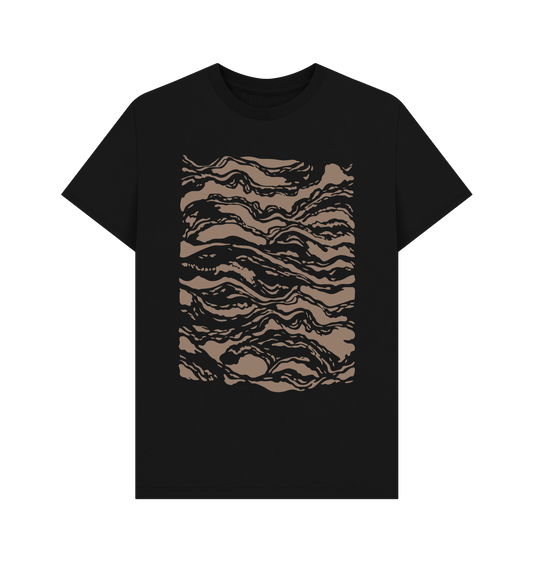 Black Printed T-shirt Front
